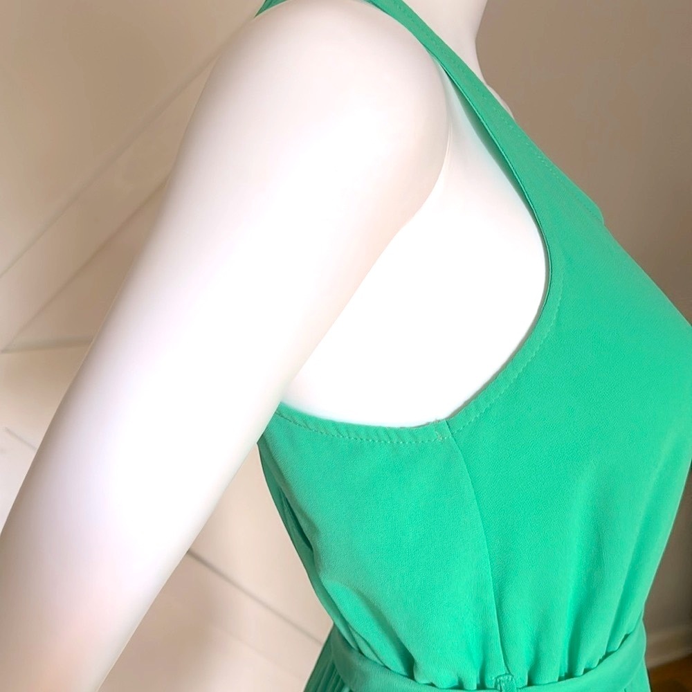 Modcloth Silk Cut Out Back Side Tie Sleeveless Side Tie Wrap A-Line Mini Dress - Picture 4 of 14